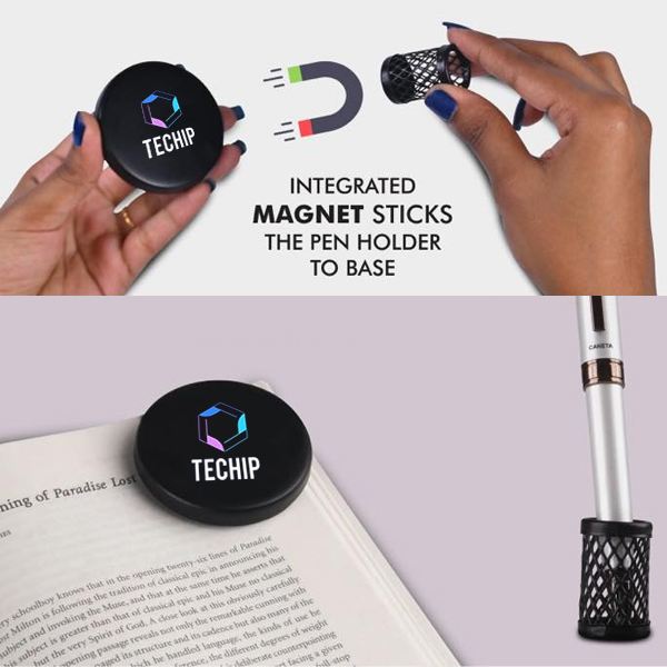 Buy Black Customized Metal Paperweight With Magnetic Pen Stand YourPrint buy-black-customized-metal-paperweight-with-magnetic-pen-stand-yourprint
