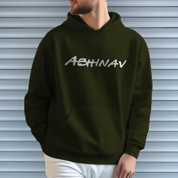 Cool Font Customized Unisex Printed Hoodie with Pockets