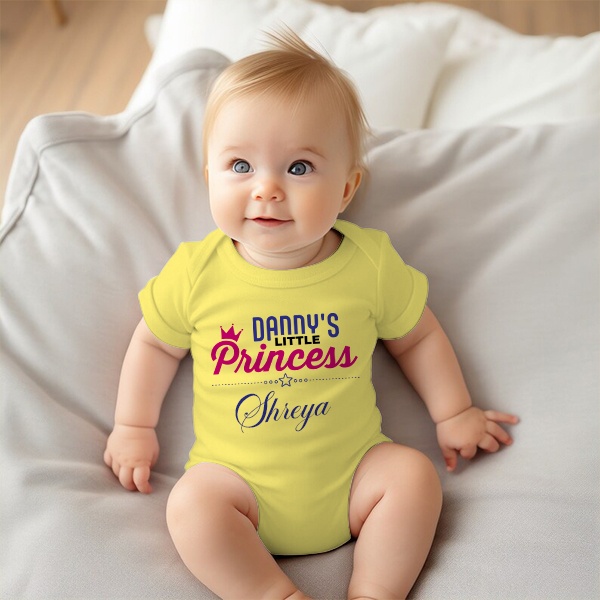 Daddy's Little Princess Customized Photo Printed Infant Romper for Boys & Girls