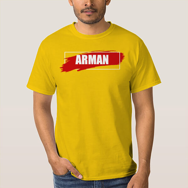 Name with Sign Customized Printed Men's Half Sleeves Cotton T-Shirt