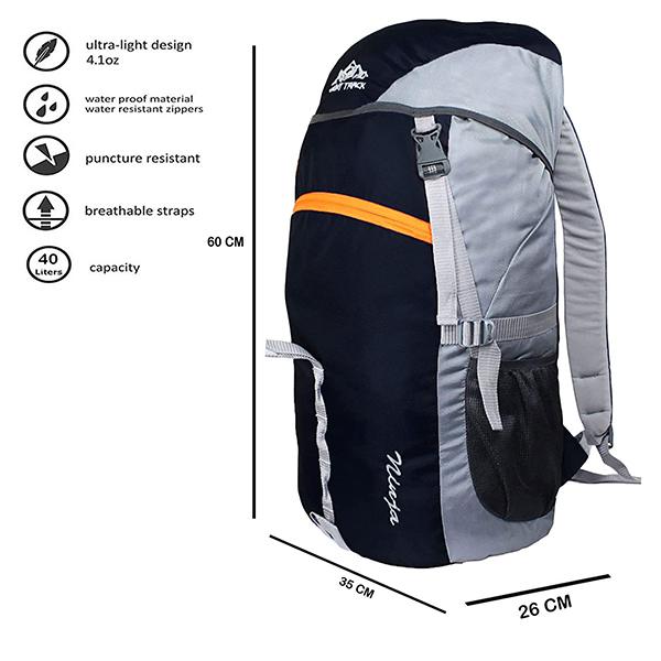 Buy Black Customized 40 Liters Rucksack, Hiking & Trekking Backpack yourPrint
