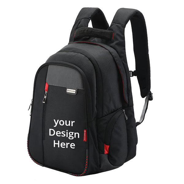Black Customized 45 Ltrs Executive Laptop Backpack for Men &amp; Women Built-in Waterproof Raincover, USB &amp; Headphone Charging Connector &amp; Free Laptop Charger Pouch