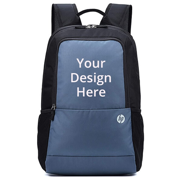 Blue Black Customized HP Lightweight Backpack for 15.6 inch Laptop with Elastic and Padded Shoulder Straps