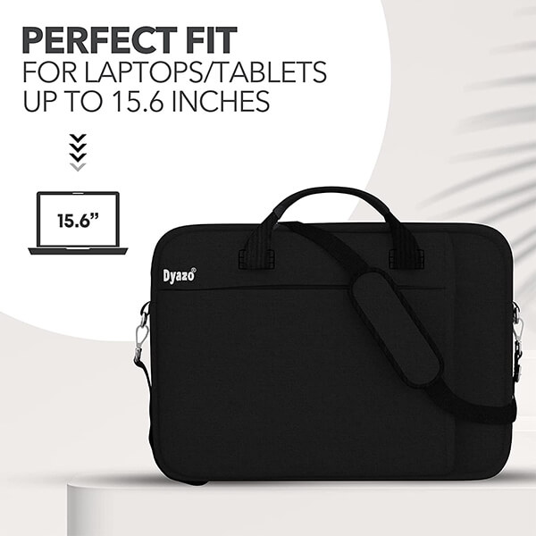 Buy Black Customized Dyazo Sleek Notebook Laptop Bag with Shoulder