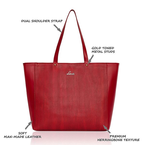 Buy Red Customized Lavie Extra Large Women’s Tote Bag yourPrint
