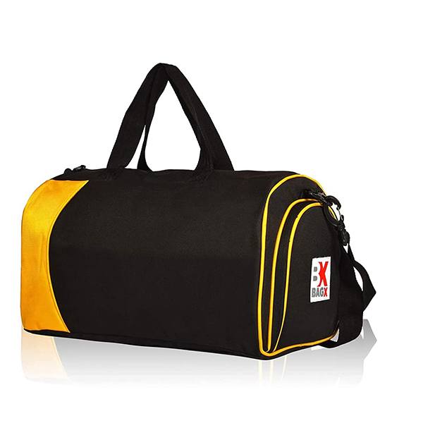 Buy Black & Yellow Customized Gym Bag Sports Duffel with Shoe ...
