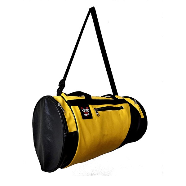 Buy Yellow Customized Faux Leather Gym Bag Online | yourPrint