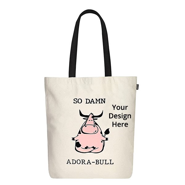 White Customized Organic Cotton Tote Bag