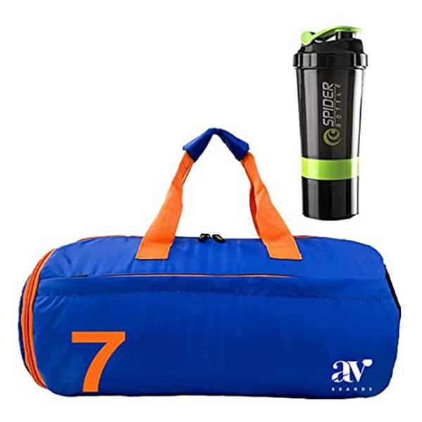 Buy Blue Customized 20 L Gym Bag with Shoe Compartment & Green Gym