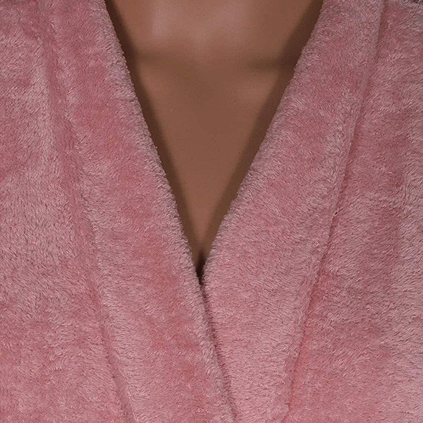 Buy Rose Pink Customized Bathrobe for Women Solid Colour yourPrint