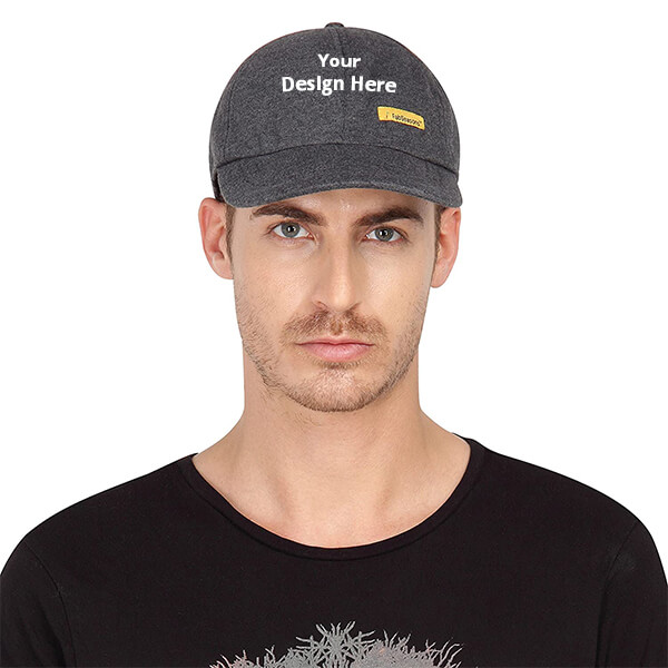 Dark Grey Customized FabSeasons Unisex Adjustable Cap
