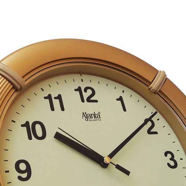 Buy Light Brown Customized Ajanta Wall Clock yourPrint