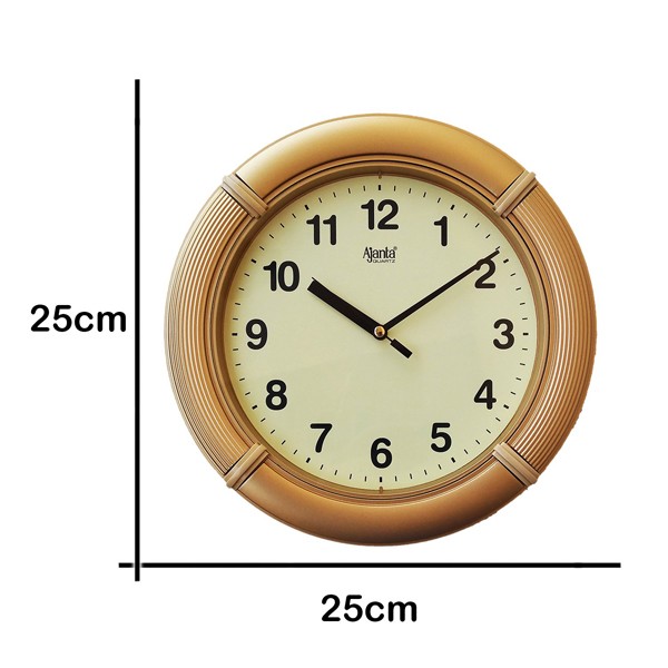 Buy Light Brown Customized Ajanta Wall Clock yourPrint
