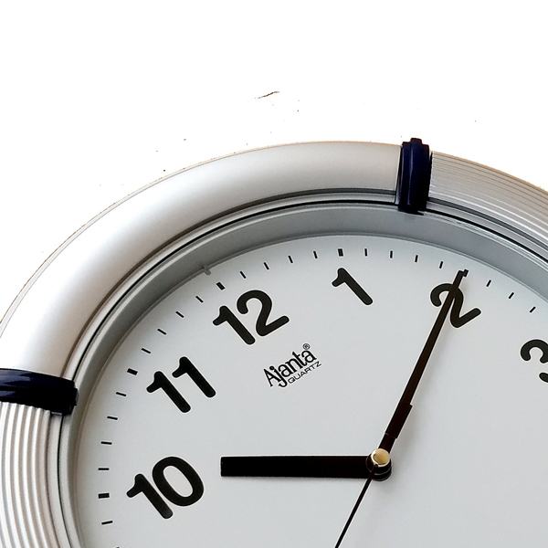 Buy Silver Customized Ajanta Glass Plastic Wall Clock yourPrint
