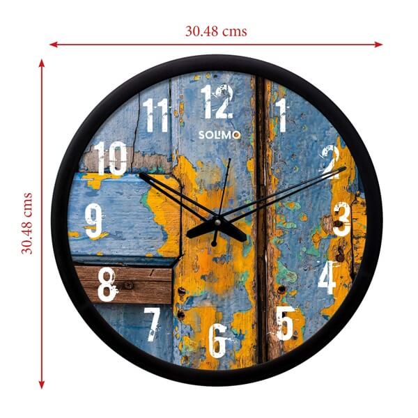 Buy Multi Color Customized Silent Movement Wall Clock (Size 12") yourPrint