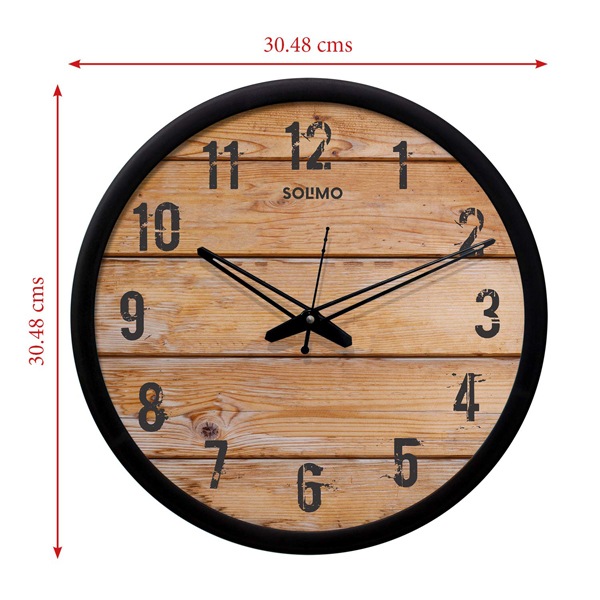 Buy Brown Customized Silent Movement Wall Clock (Size 12") yourPrint