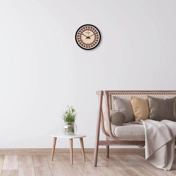 Buy Brown Customized Silent Movement Wall Clock (Size 12") yourPrint