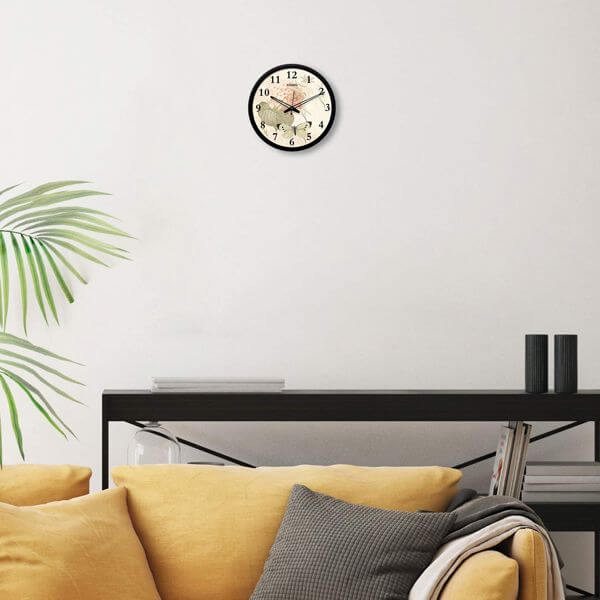 Buy Peach Customized Plastic Silent Movement Wall Clock (Size 12inch) yourPrint