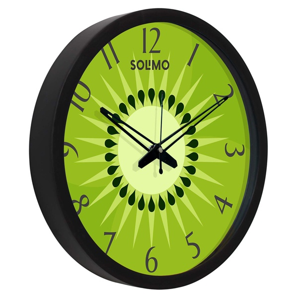 Buy Green Customized 12" Contemporary Plastic & Glass Silent Movement Wall Clock yourPrint