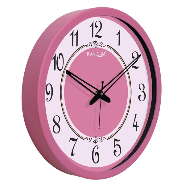 Buy Pink Customized 12" Wall Clock for Home, Living Room, Lobby