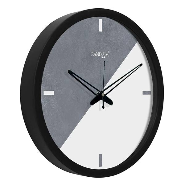 Buy Grey with White Customized Plastic & Glass Decorative Wall Clocks