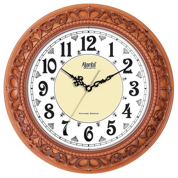 Buy Brown Customized Ajanta Quartz Plastic Silent Sweep Movement