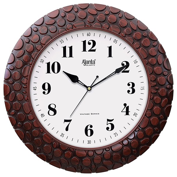 Buy Dark Brown Customized Ajanta Quartz Plastic Silent Sweep Movement