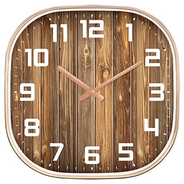 Buy Beige Customized Non Ticking Silent Quartz Premium Wall Clocks