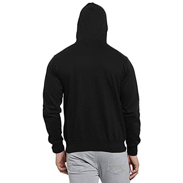 Buy Black Customized Feel Good Plain Basic Black Color Hoodie With Zip — free download