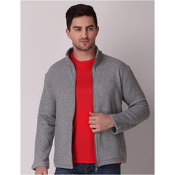 Buy Grey Customized Full Sleeves Jacket For Men yourPrint
