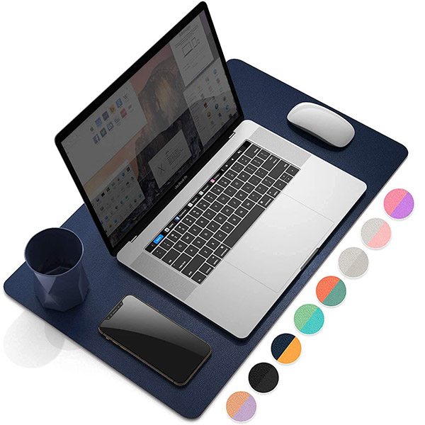 Buy Mustard and Navy Blue Customized Mouse Pad for Office Table, Large