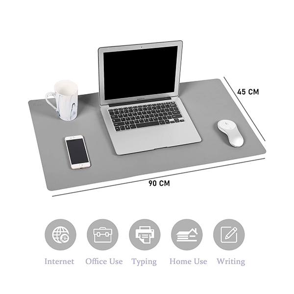 Buy Grey Customized Office Desk Mouse Pad, Ultra Thin Waterproof PU
