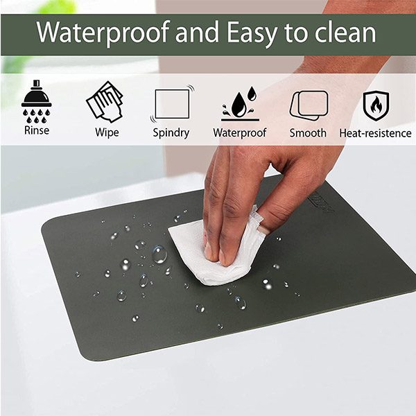 Buy Green and Black Customized Vegan PU Leather Mouse Pad for Laptop