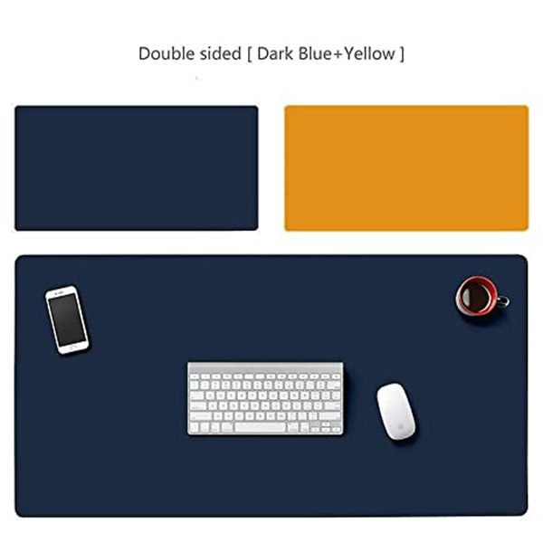 Buy Navy Blue and Orange Customized Desk Mousepad Extended Waterproof