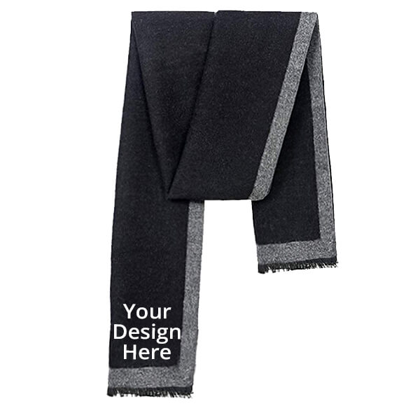 Black Customized Soft And Warm Scarf Cum Stole