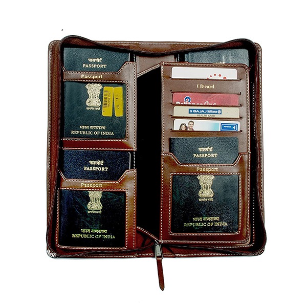 Buy Brown Customized Passport Unisex Wallet Online yourPrint