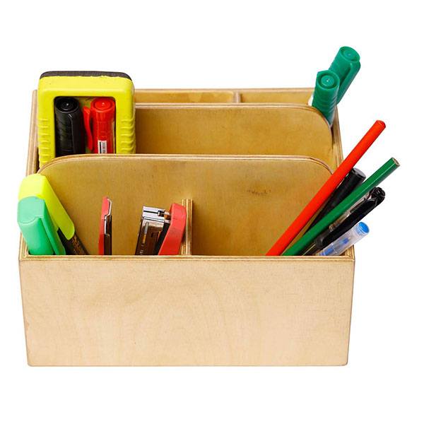 Buy Bamboo Customized Desk Organizer, MultiFunctional Pen Holder Box