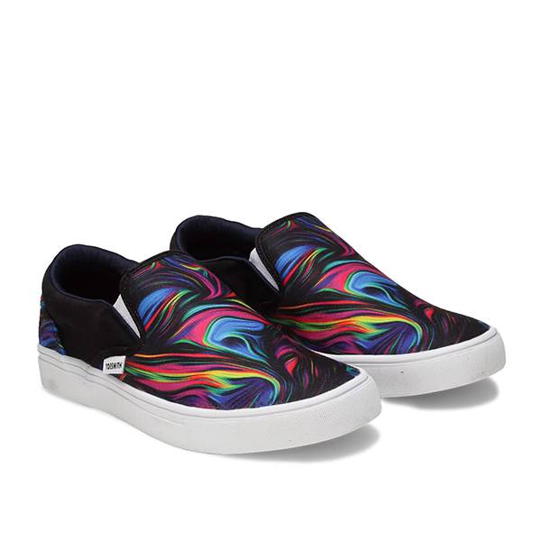 multicolor slip on shoes
