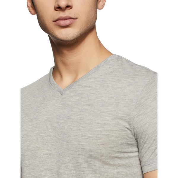 Buy Grey Customized Men's Solid Regular Fit Half Sleeve Cotton T-Shirt ...