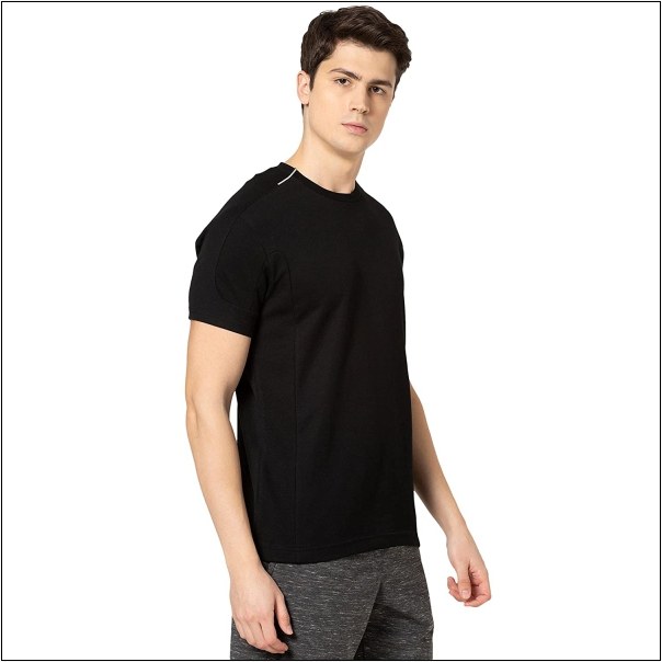 Buy Black Customized Jockey Men's Regular Fit Round Neck Raglan Sleeved