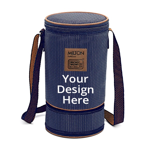 Blue Customized Milton Flexi 3+1 Inner Stainless Steel Lunch Box Set of 4