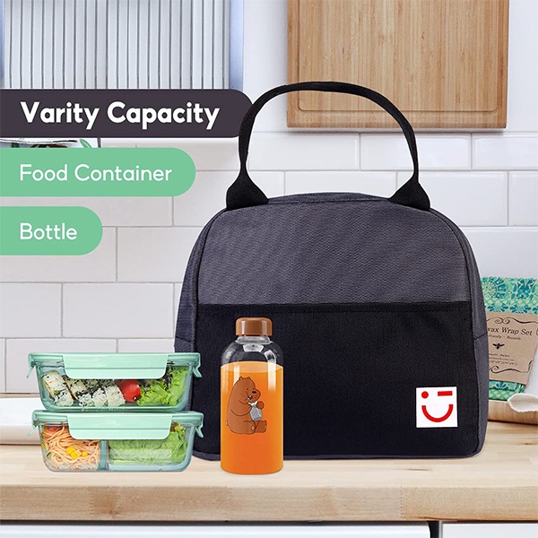 Buy Grey Customized MINISO Lunch Bag Online yourPrint