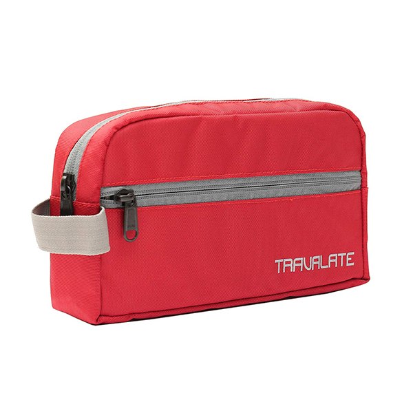 Buy Red Grey Customized Toiletry Travel Bag Makeup Shaving Kit Pouch