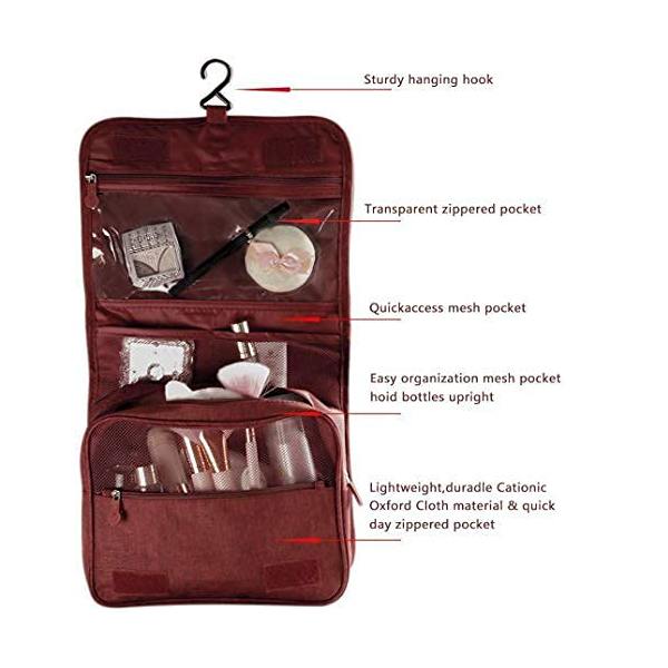 Buy Red Customized Multi Functional Travel Organizer Accessory Toiletry