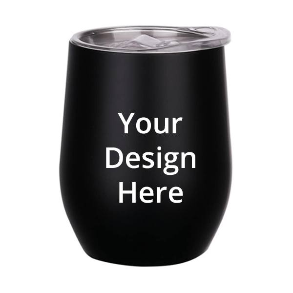 Black Customized Stainless Steel Tumbler Cup Coffee Mug 350 ML