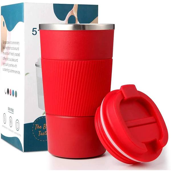 Buy Red Customized Insulated Travel Coffee Mug, Double Wall Vacuum