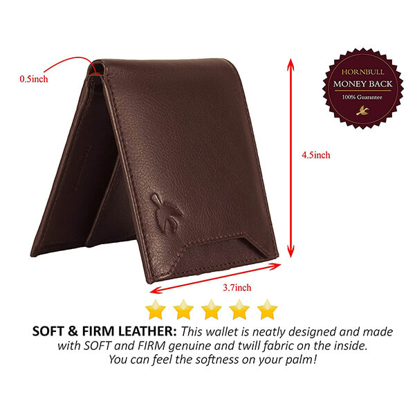 Buy Brown Customized HORNBULL RFID Protected Leather Wallet for Men Online yourPrint