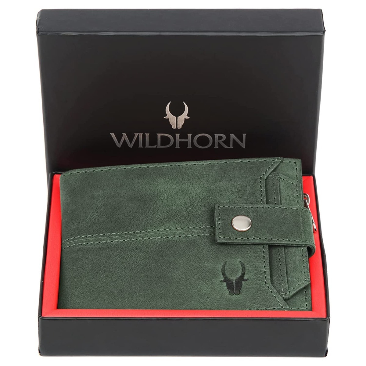 Buy Green Customized Wildhorn Leather Wallet Online yourPrint